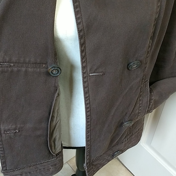 Ruff Hewn ladies double breasted brown jacket, Med - Picture 10 of 12